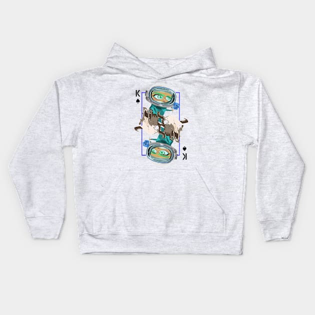 King of spades Kids Hoodie by M[ ]